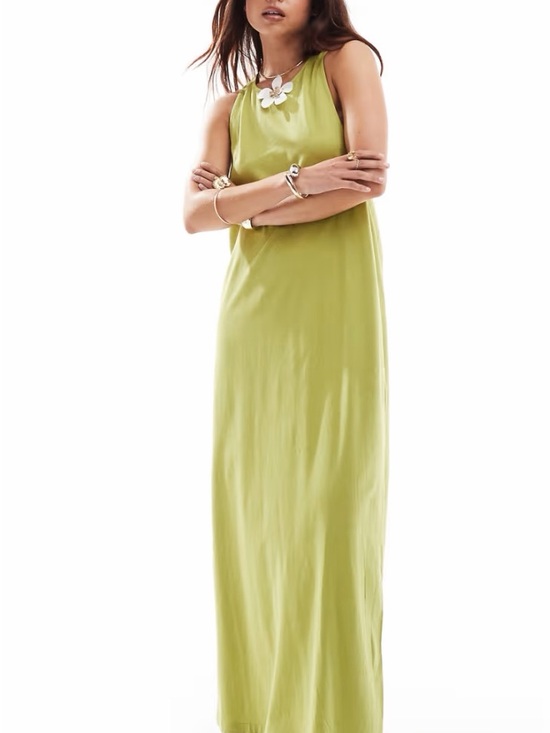 ASOS Dresses & Skirts - ASOS Green Sleeveless Maxi Dress